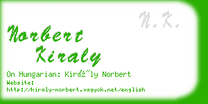 norbert kiraly business card